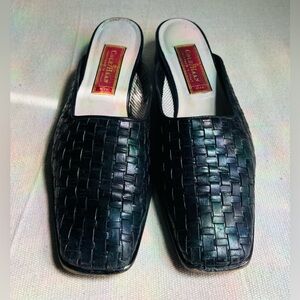 Cole Haan Woven Leather Mules